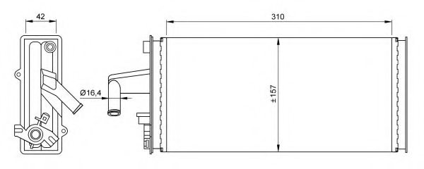 NRF 54259 Heat Exchanger, interior heating